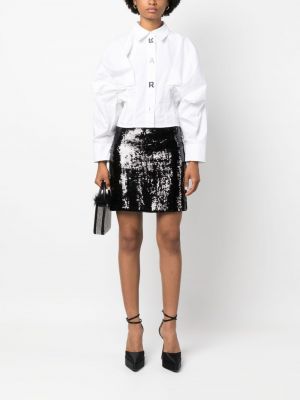 Přiléhavé sukně s flitry Karl Lagerfeld černé