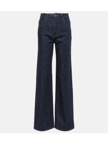 Расклешенные джинсы с высокой посадкой Loro Piana синий