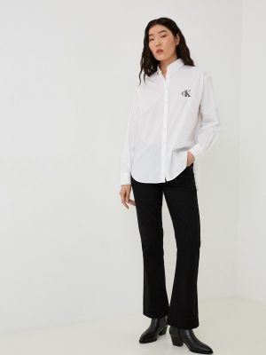 Джинсовая рубашка Calvin Klein Jeans белая