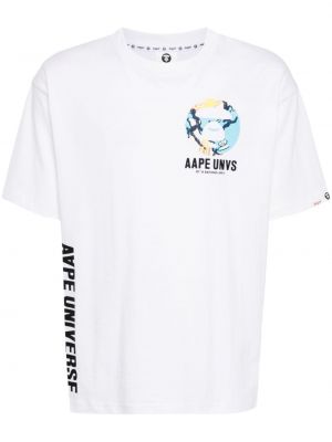 Pamut póló nyomtatás Aape By *a Bathing Ape® fehér