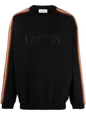 Mežģīņu t-krekls Lanvin melns