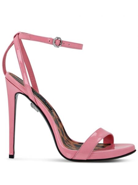 Patent læder læder sandaler Philipp Plein pink