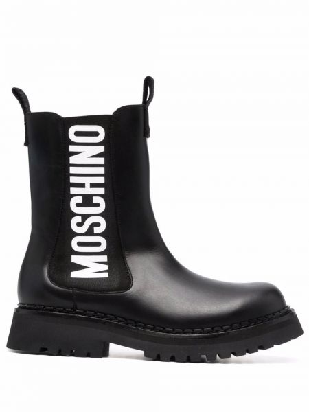 Ankle boots mit print Moschino schwarz