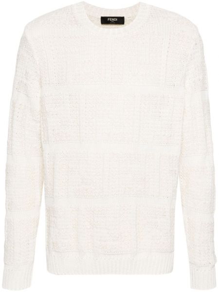 Chunky džemper Fendi bijela