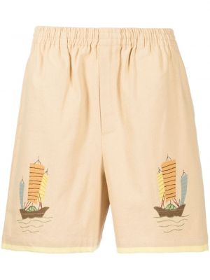Shorts aus baumwoll mit print Bode gelb