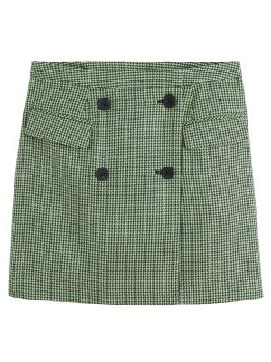 Mini falda a cuadros La Redoute Collections verde