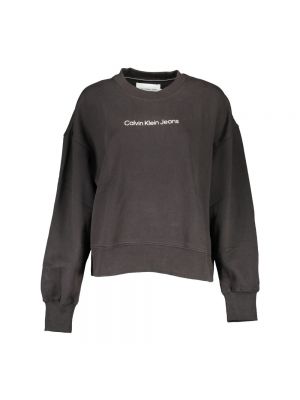 Sweter z okrągłym dekoltem Calvin Klein czarny