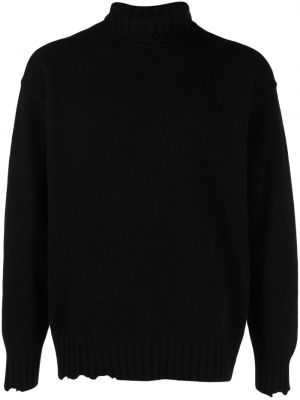 Пуловер с протрити краища Isabel Benenato черно