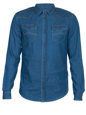 Джинсовая рубашка Armani Jeans синяя