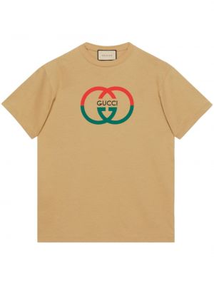 Bavlněné tričko s potiskem Gucci