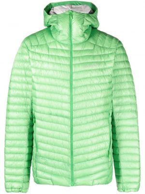 Prošívaná bunda s kapucí Norrøna zelená