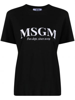 T-shirt ricamato Msgm nero