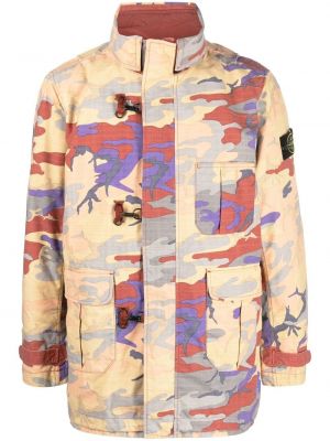 Jacke mit print mit camouflage-print Stone Island gelb