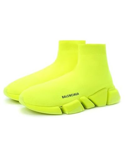 Текстильные кроссовки Balenciaga Speed, желтые