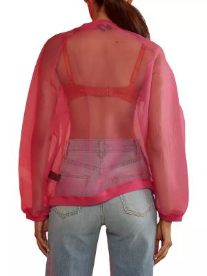 Пуловер с круглым вырезом Cynthia Rowley розовый