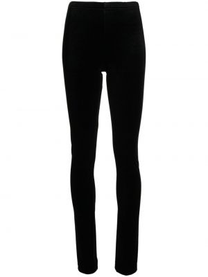 Skinny είδος βελούδου παντελόνι Junya Watanabe μαύρο