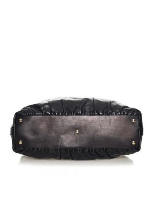 Bolsa de hombro de cuero Gucci Vintage negro
