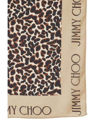 Pañuelo con estampado leopardo Jimmy Choo