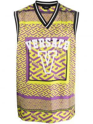 Риза без ръкави с принт Versace