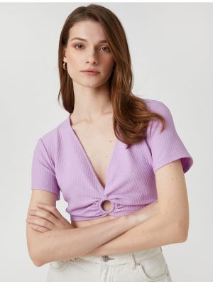 Прилепнала блуза Koton виолетово