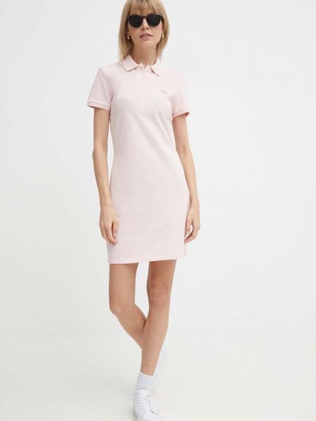 Uska mini haljina slim fit Lacoste ružičasta