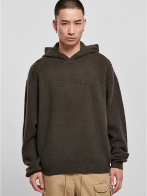 Chunky oversized pulover s kapuco Urban Classics črna