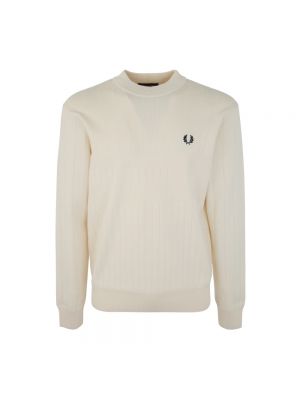 Pull à rayures Fred Perry beige