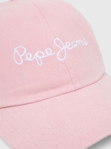 Pamučna kapa Pepe Jeans ružičasta