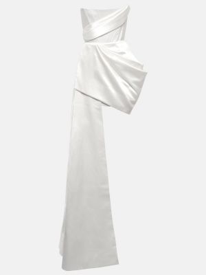 Σατέν μάξι φόρεμα Alex Perry λευκό
