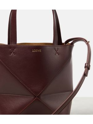 Kožna shopper torbica Loewe smeđa
