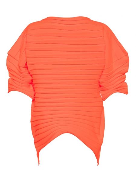 Asymmetrischer bluse mit plisseefalten Pleats Please Issey Miyake orange