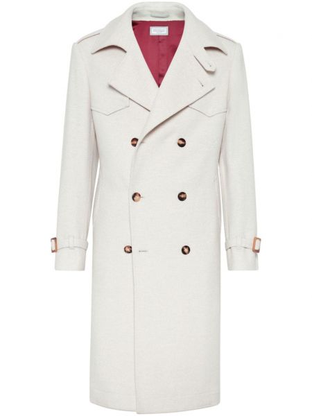 Μακρύ παλτό Brunello Cucinelli λευκό