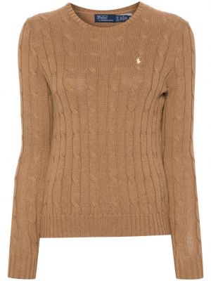 T-shirt en coton en coton Polo Ralph Lauren marron