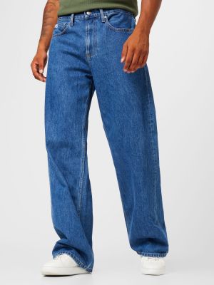 Jeans skinny large Calvin Klein Jeans bleu