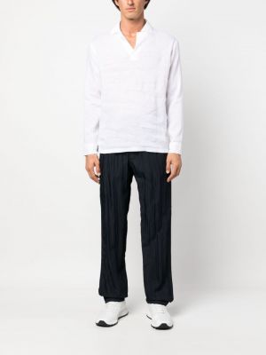 Rovné kalhoty Giorgio Armani modré