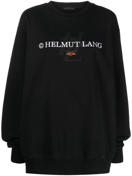 Sudadera con cuello redondo de cuello redondo Helmut Lang negro