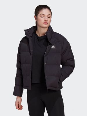 Voľná priliehavá páperová bunda Adidas čierna