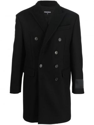 Płaszcz bawełniany Dsquared2 czarny