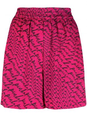 Pantaloni scurți cu imagine Pinko roz