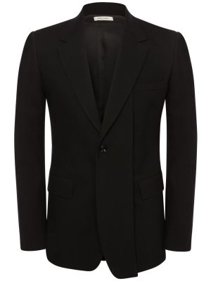 Yün blazer Alexander Mcqueen siyah