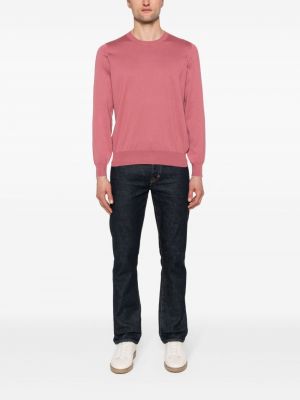Sweter bawełniany Brunello Cucinelli różowy