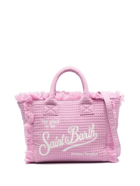 Τσάντα shopper Mc2 Saint Barth ροζ