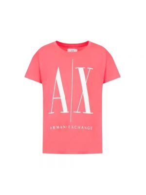 Koszulka Armani różowa