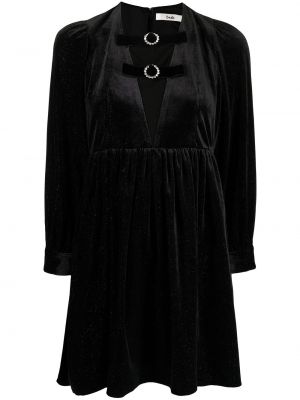 Кадифена мини рокля B+ab черно