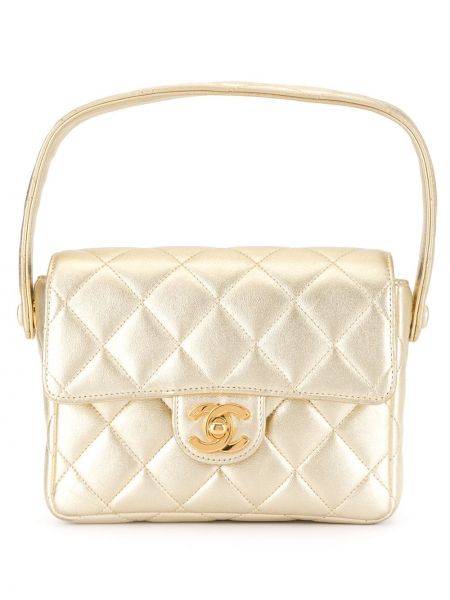 Bolso clutch acolchada Chanel Pre-owned dorado