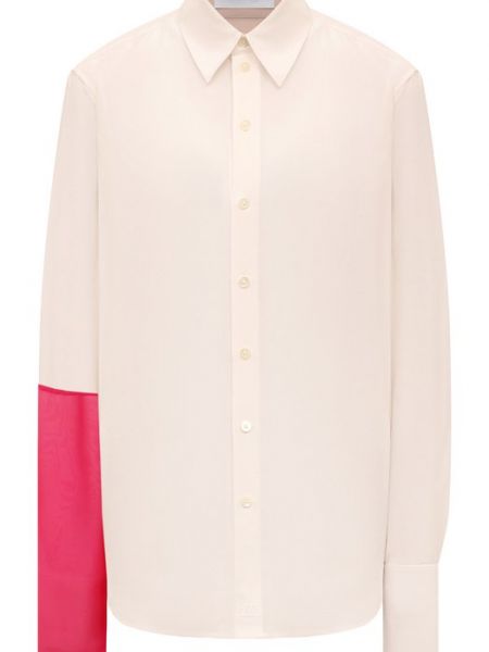 Шелковая блузка Helmut Lang розовая