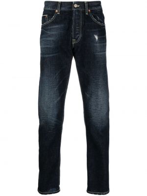 Slim fit skinny džíny s oděrkami Dondup modré