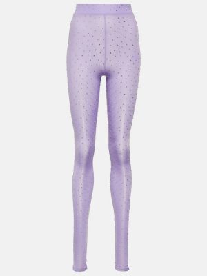 Jersey hlačne nogavice s kristali Alex Perry vijolična