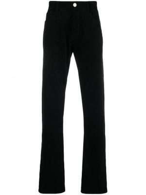 Straight leg jeans di cotone Giorgio Armani nero