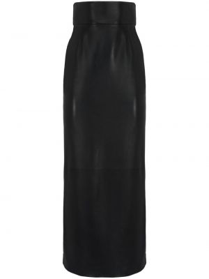 Δερμάτινη φούστα Alexander Mcqueen μαύρο